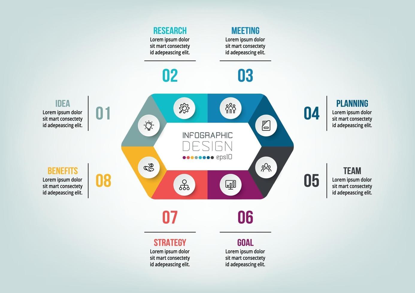 modèle d & # 39; infographie de diagramme commercial ou marketing. vecteur