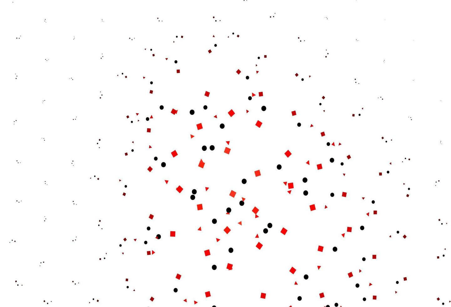 modèle vectoriel rouge clair avec cristaux, cercles, carrés.