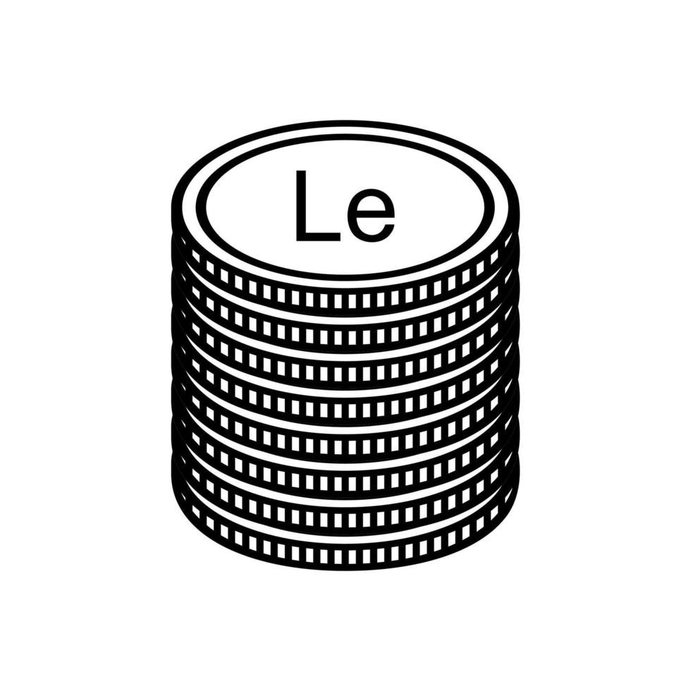 sierra leone devise symbole, sierra léonais leone icône, sle signe. vecteur illustration