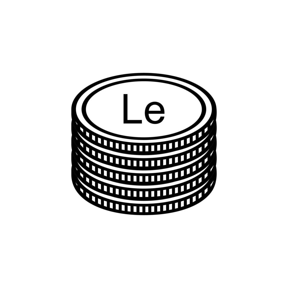 sierra leone devise symbole, sierra léonais leone icône, sle signe. vecteur illustration