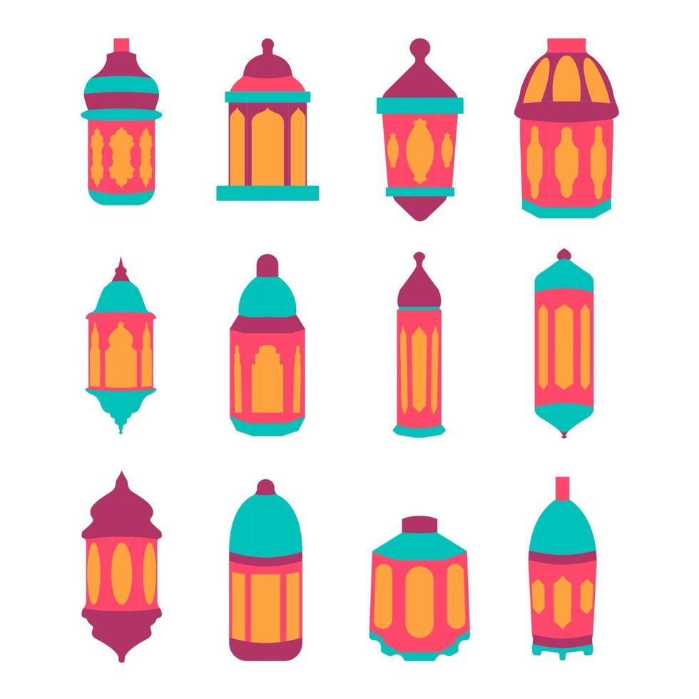 collection de lanternes ramadan kareem vecteur