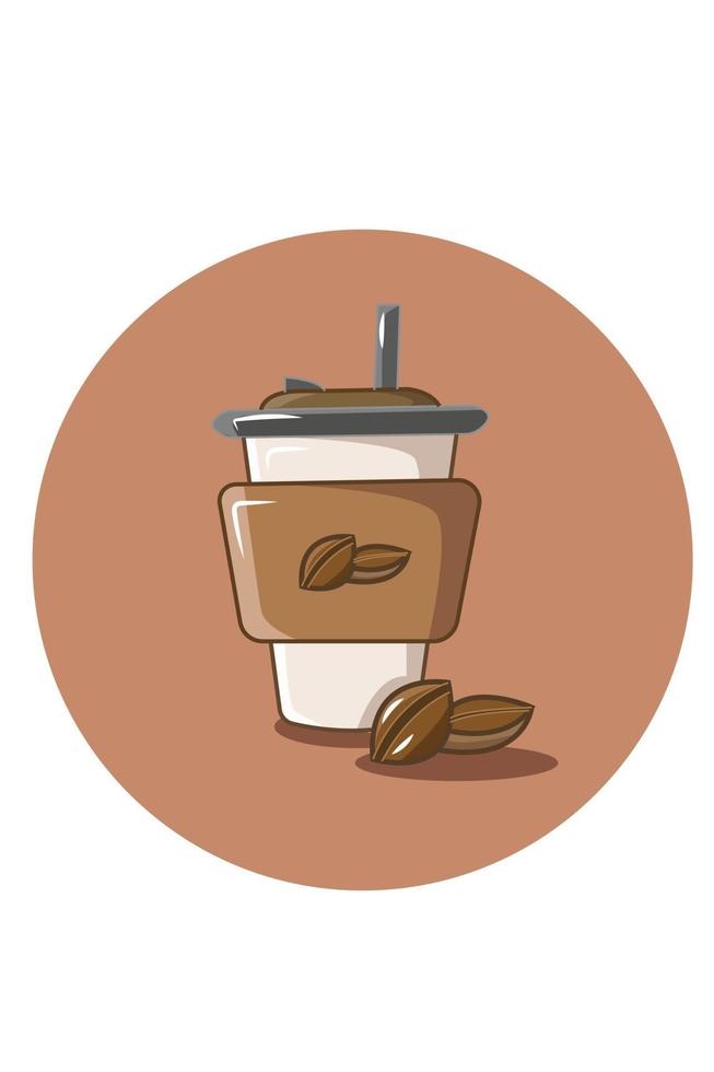 illustration vectorielle de tasse de glace café vecteur