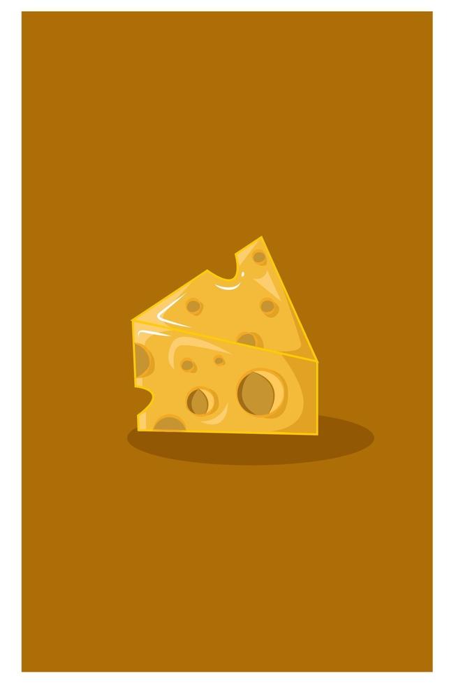 illustration vectorielle de tranche de fromage vecteur