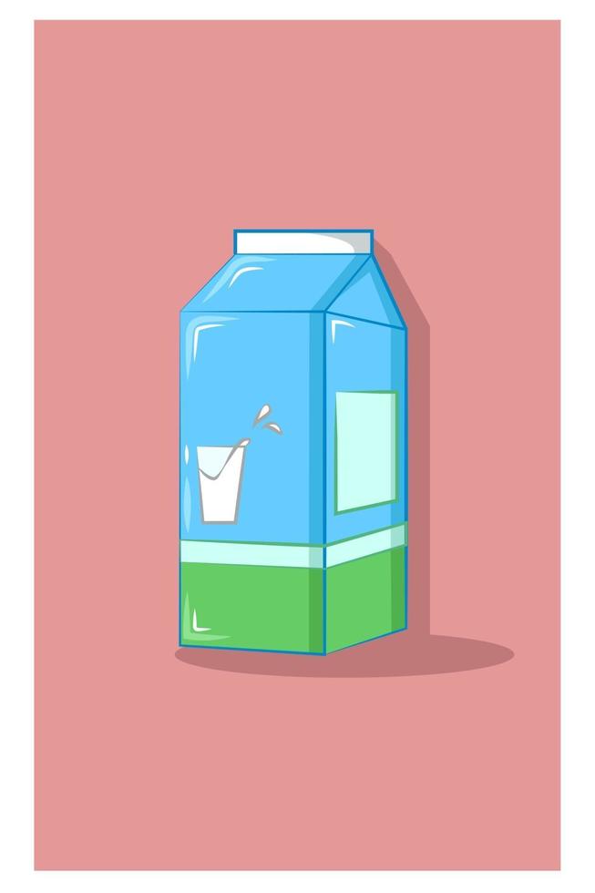 illustration vectorielle de boîte de lait vecteur