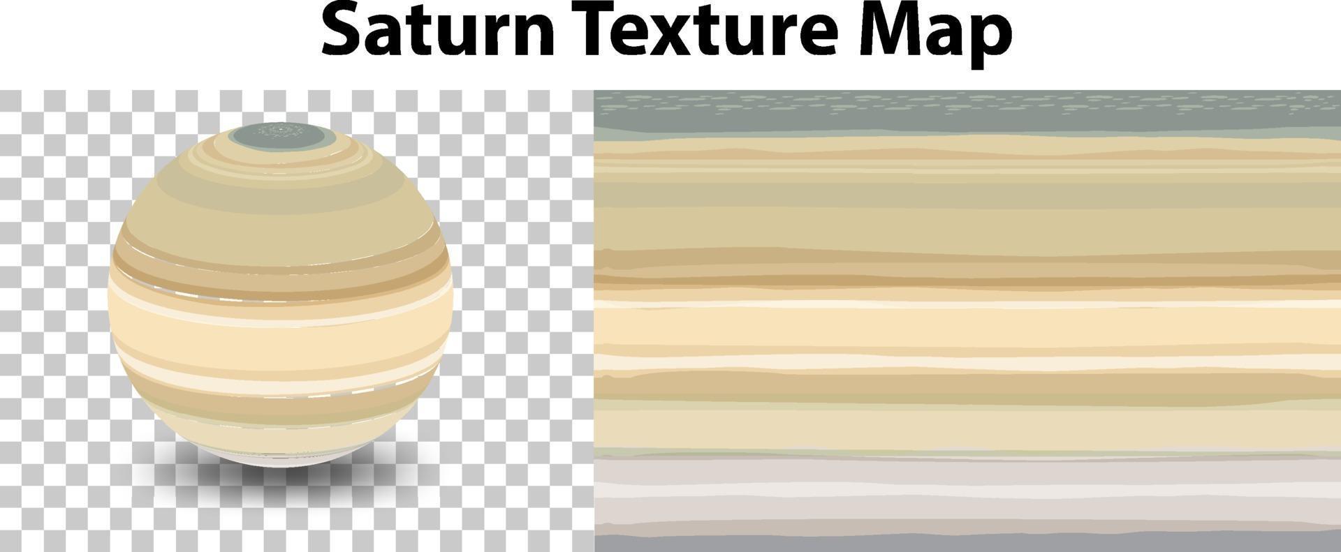 planète Saturne avec carte de texture de Saturne vecteur