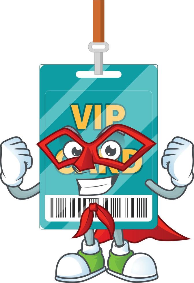 dessin animé personnage de VIP passer carte vecteur