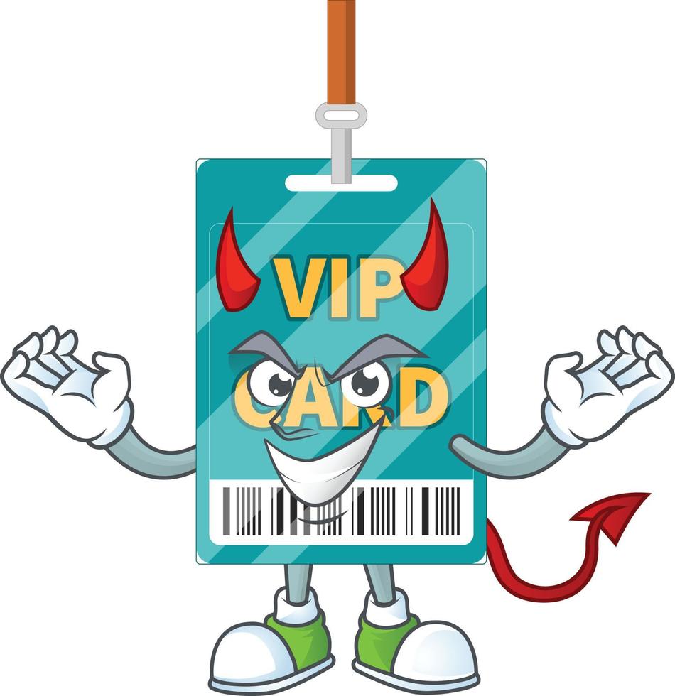 dessin animé personnage de VIP passer carte vecteur