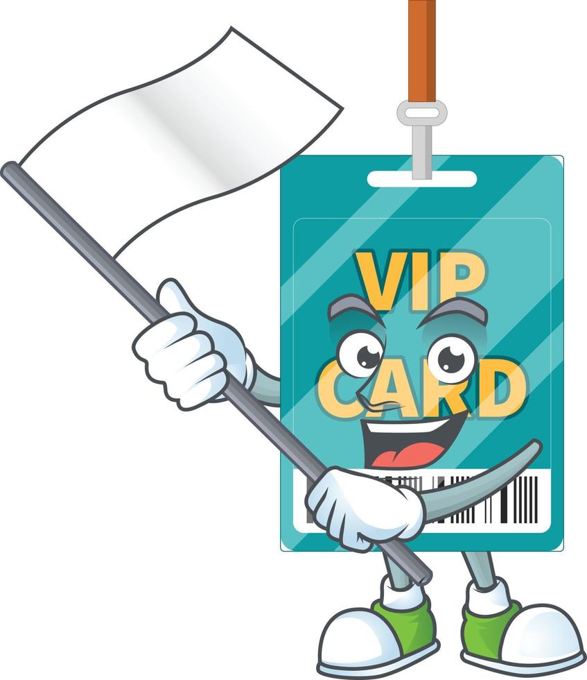 dessin animé personnage de VIP passer carte vecteur