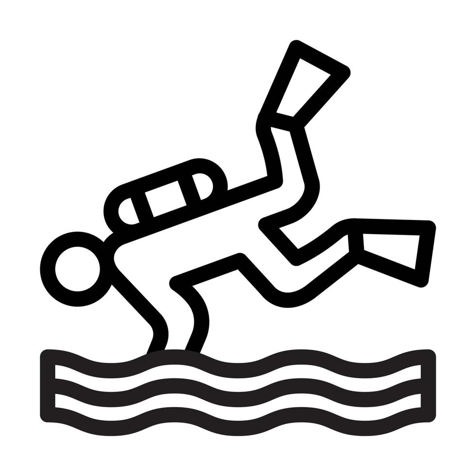 conception d'icône de plongée vecteur