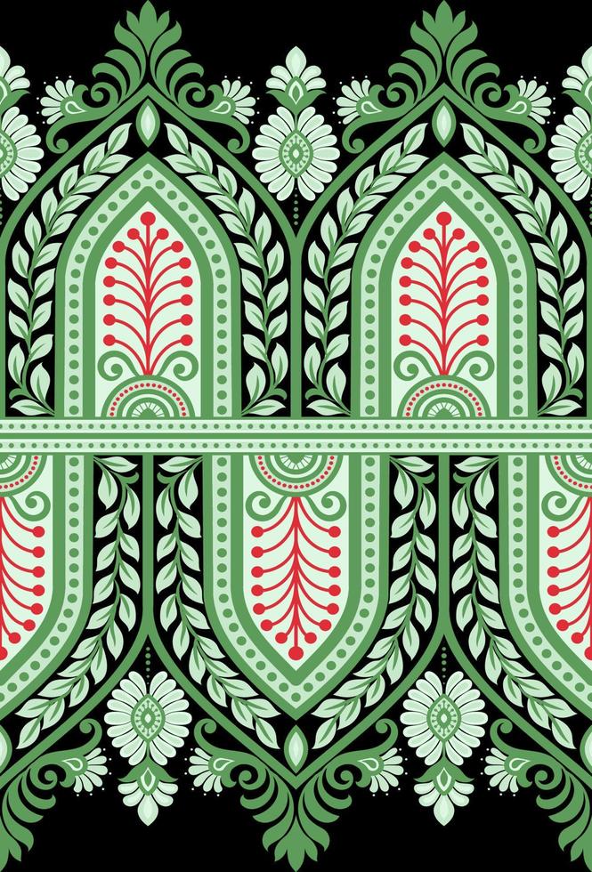 géométrique et ethnique textile encolure conception et motif pour textile l'image de marque en tissu illustration conception pour couverture, tissu, textile, emballage papier vecteur