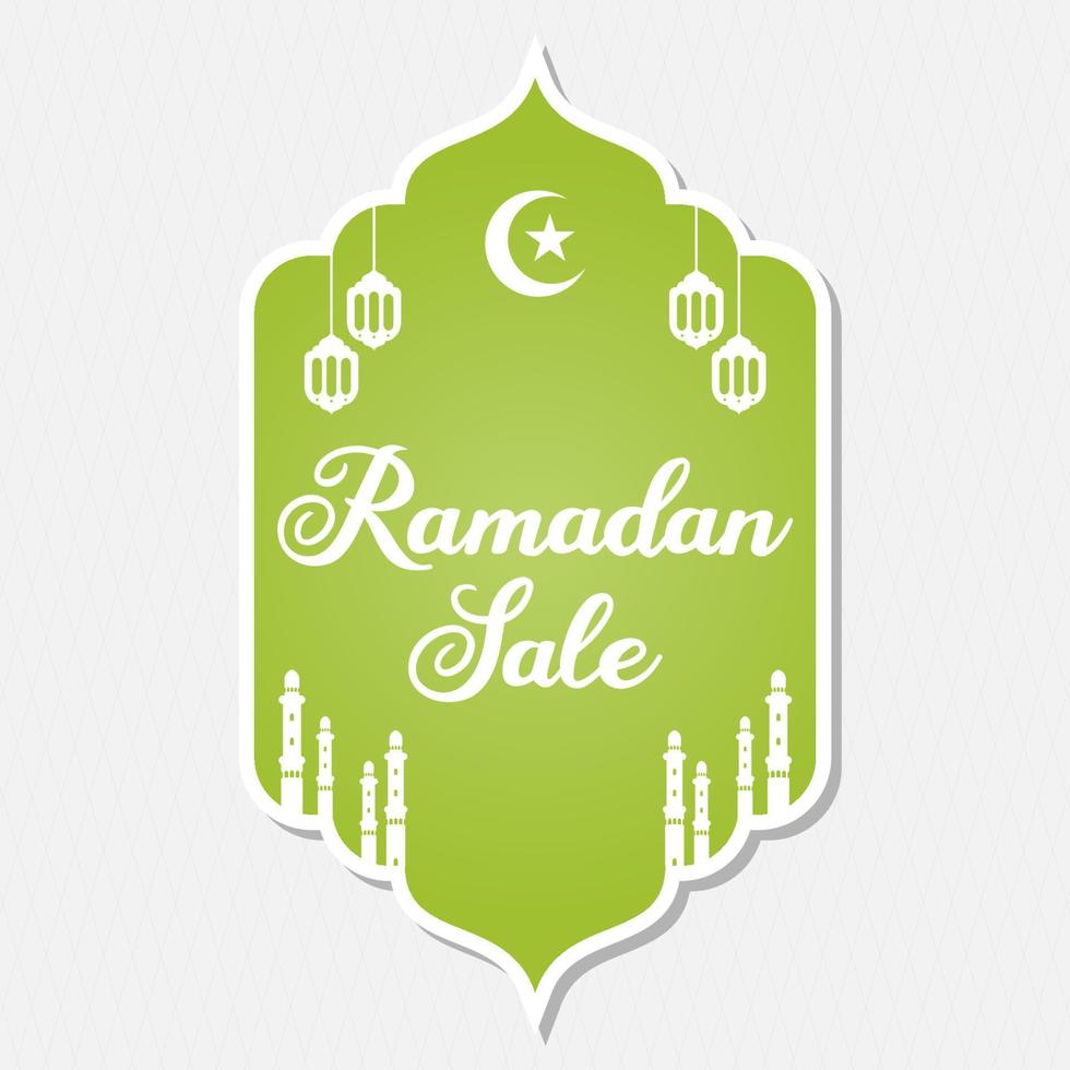Ramadan vente décoratif pendaison étiquette vecteur