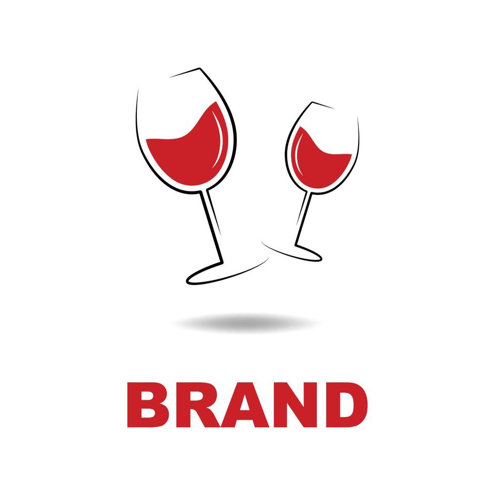 vin, vignoble logo ou icône, emblème, étiquette pour menu conception restaurant ou café, caractères vecteur illustration