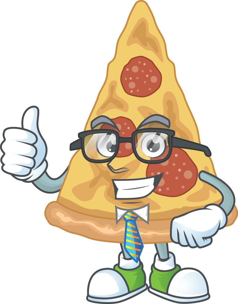 dessin animé personnage de tranche de Pizza vecteur