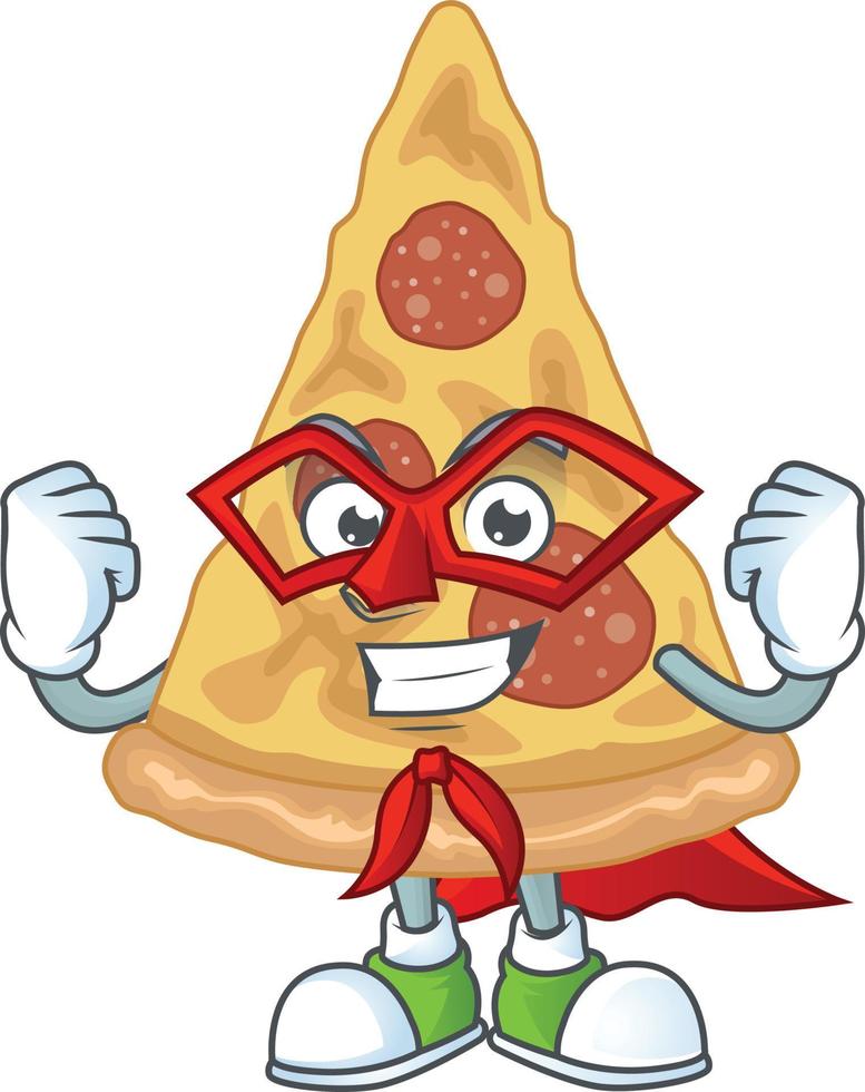 dessin animé personnage de tranche de Pizza vecteur