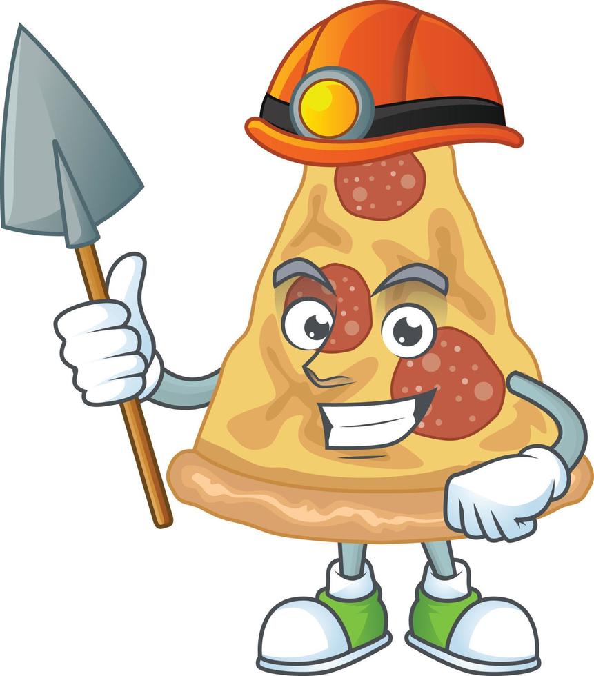 dessin animé personnage de tranche de Pizza vecteur