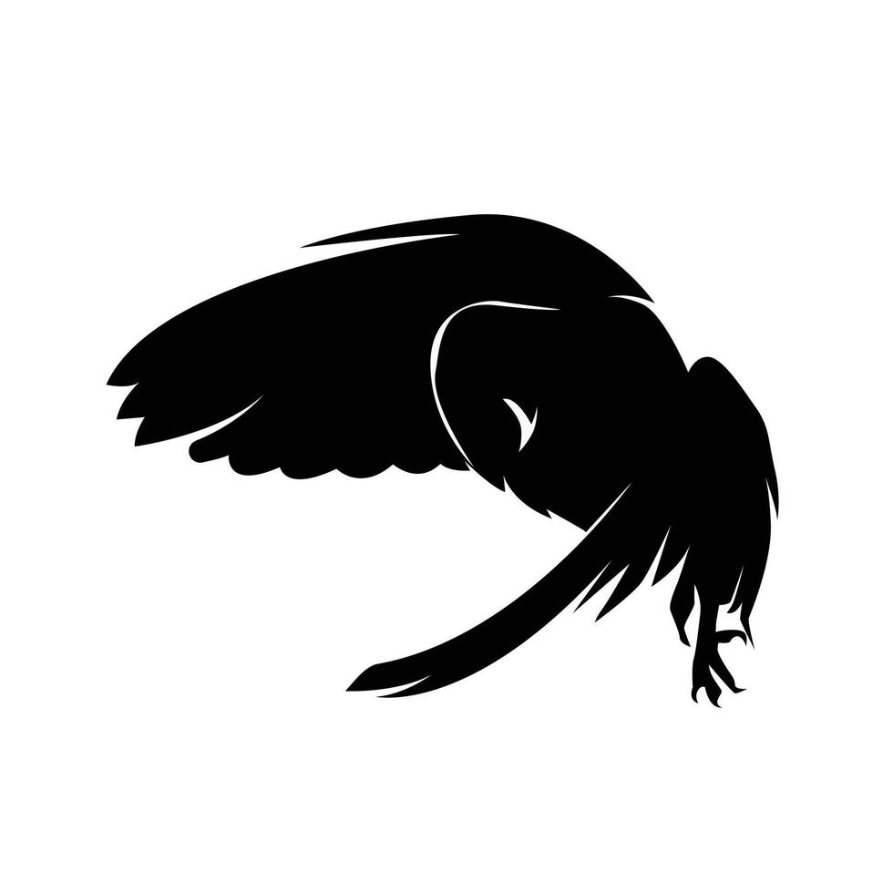 vecteur illustration de le corbeau silhouette