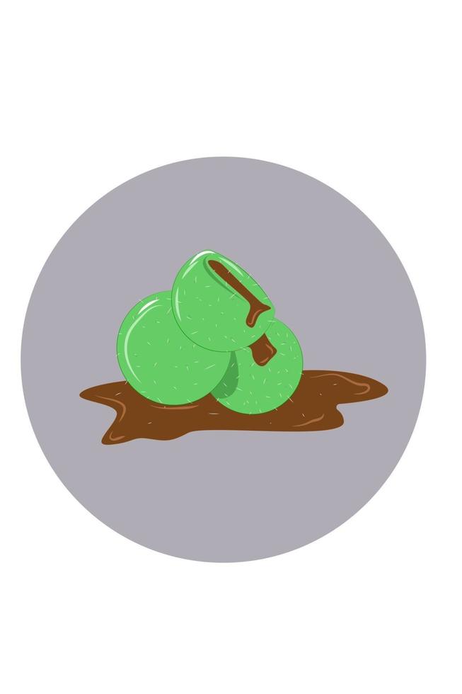 une illustration vectorielle de gâteau vert vecteur