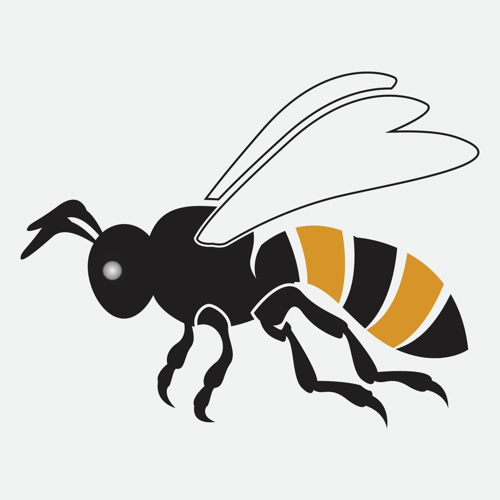 icône de conception d'illustrations de logo d'abeille vecteur