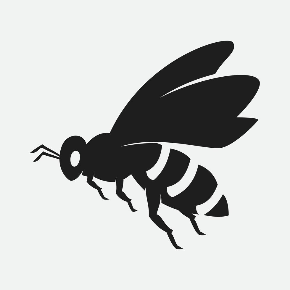 icône de conception d'illustrations de logo d'abeille vecteur