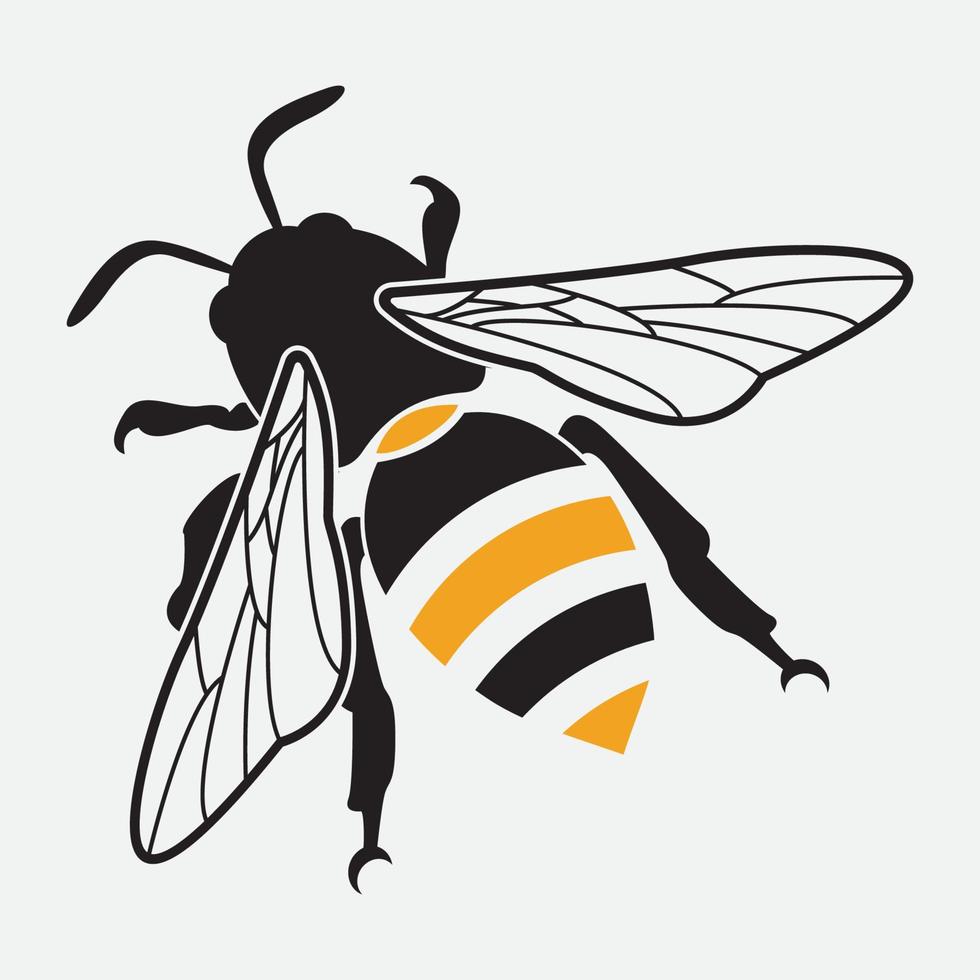 icône de conception d'illustrations de logo d'abeille vecteur