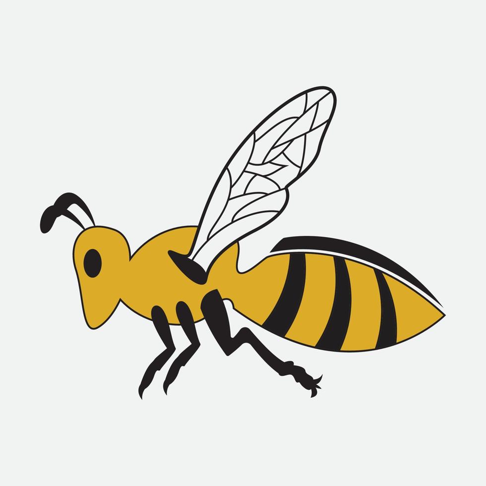 icône de conception d'illustrations de logo d'abeille vecteur