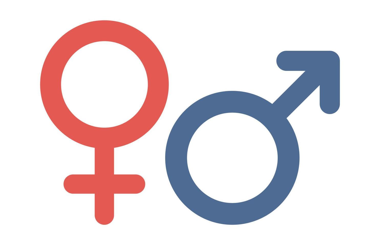 le sexe symbole. Masculin et femelle signe. vecteur plat illustration