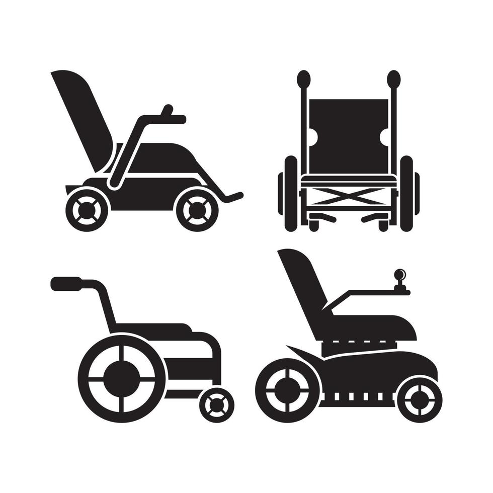 Facile fauteuil roulant symbole icône, illustration conception modèle. vecteur