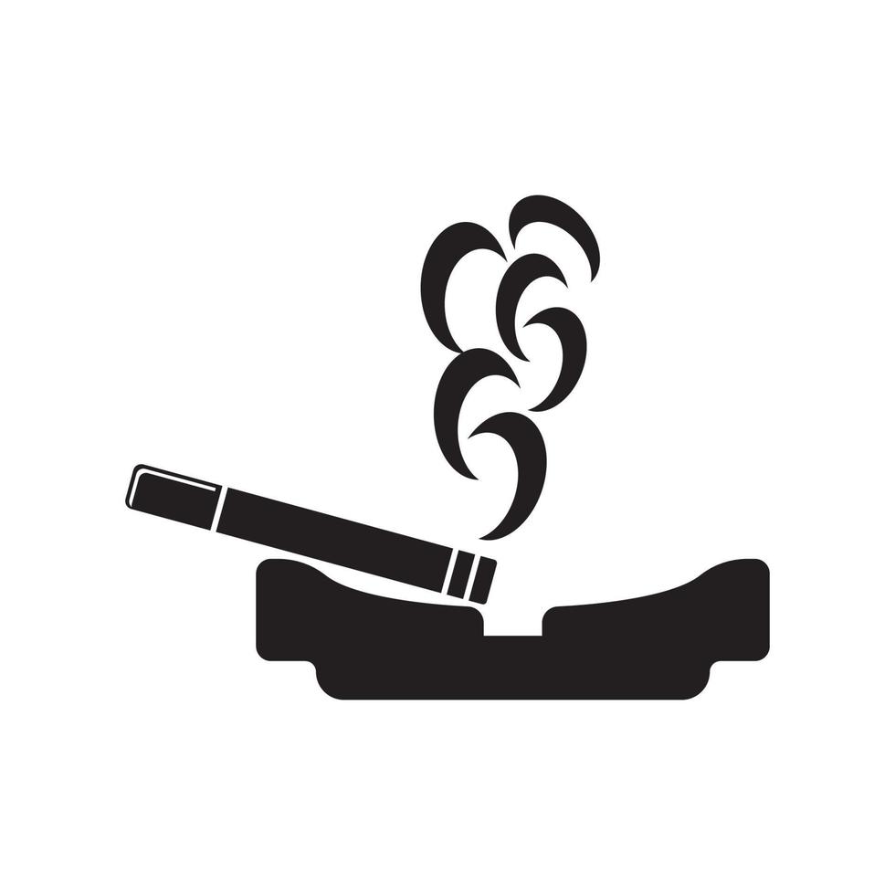 cigarette endroit et non fumeur symbole, icône vecteur illustration conception modèle.