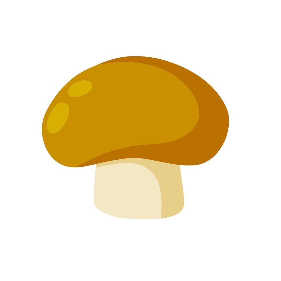 boletus edulis. champignon à chapeau brun. produit naturel de la forêt. nourriture écologique. illustration de dessin animé plat vecteur