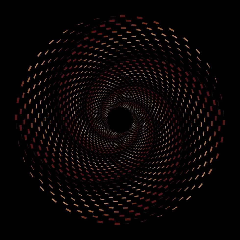 marron pointillé brique spirale vortex cercle vecteur
