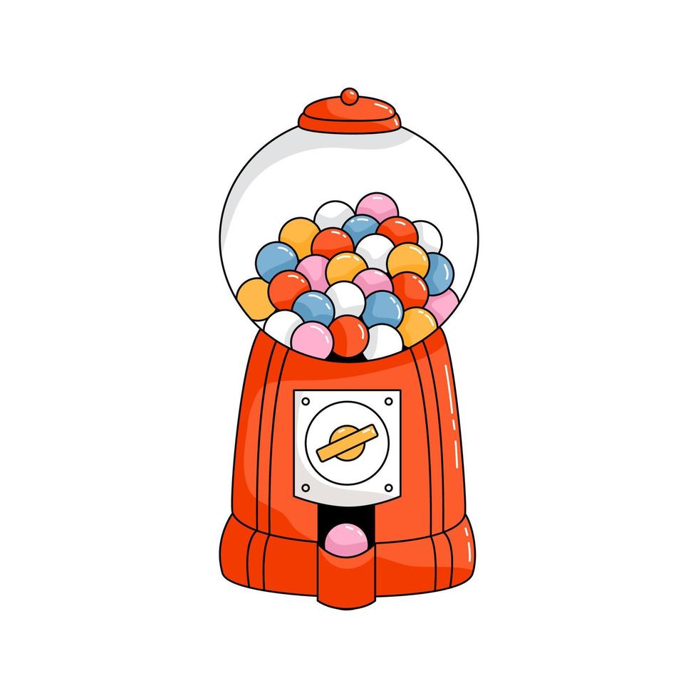 rouge gumball machine vecteur