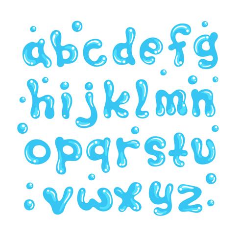 Alphabet de l'eau vecteur