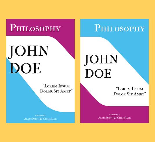 Modèle de couverture de livre de philosophie vecteur