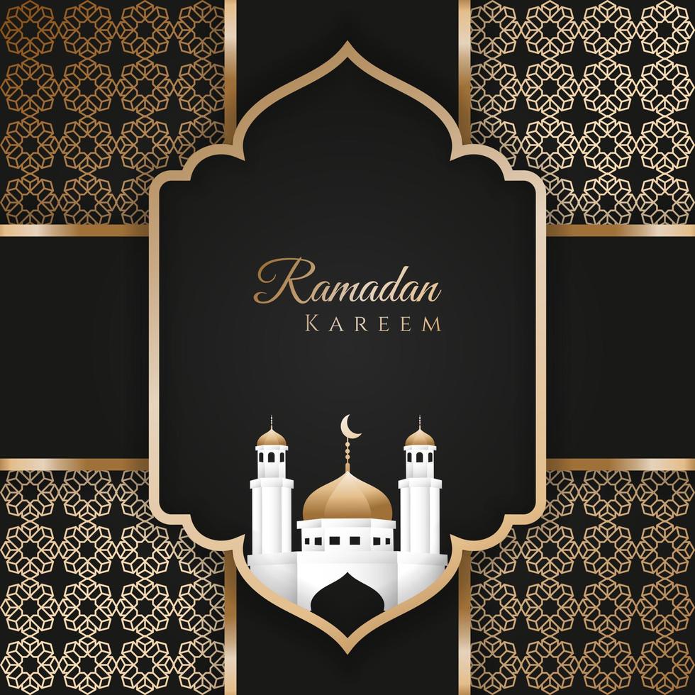 élégant Ramadan salutation carte. - vecteur. vecteur