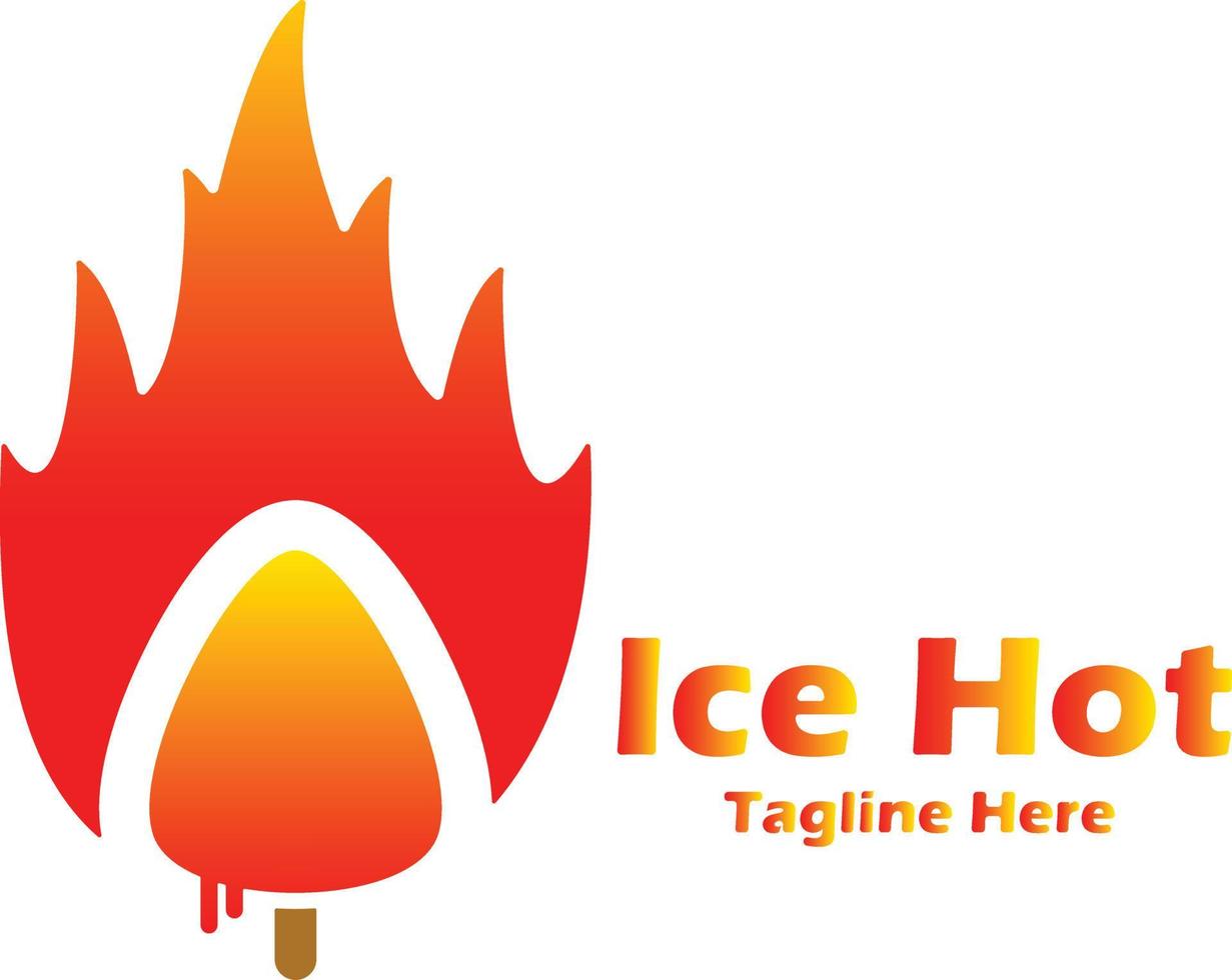 chaud la glace crème conception concept. la glace crème logo vecteur. vecteur