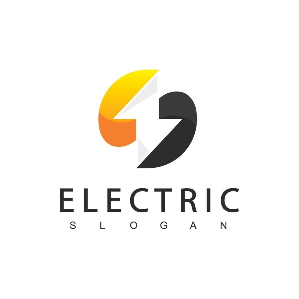 électrique logo énergie icône vecteur