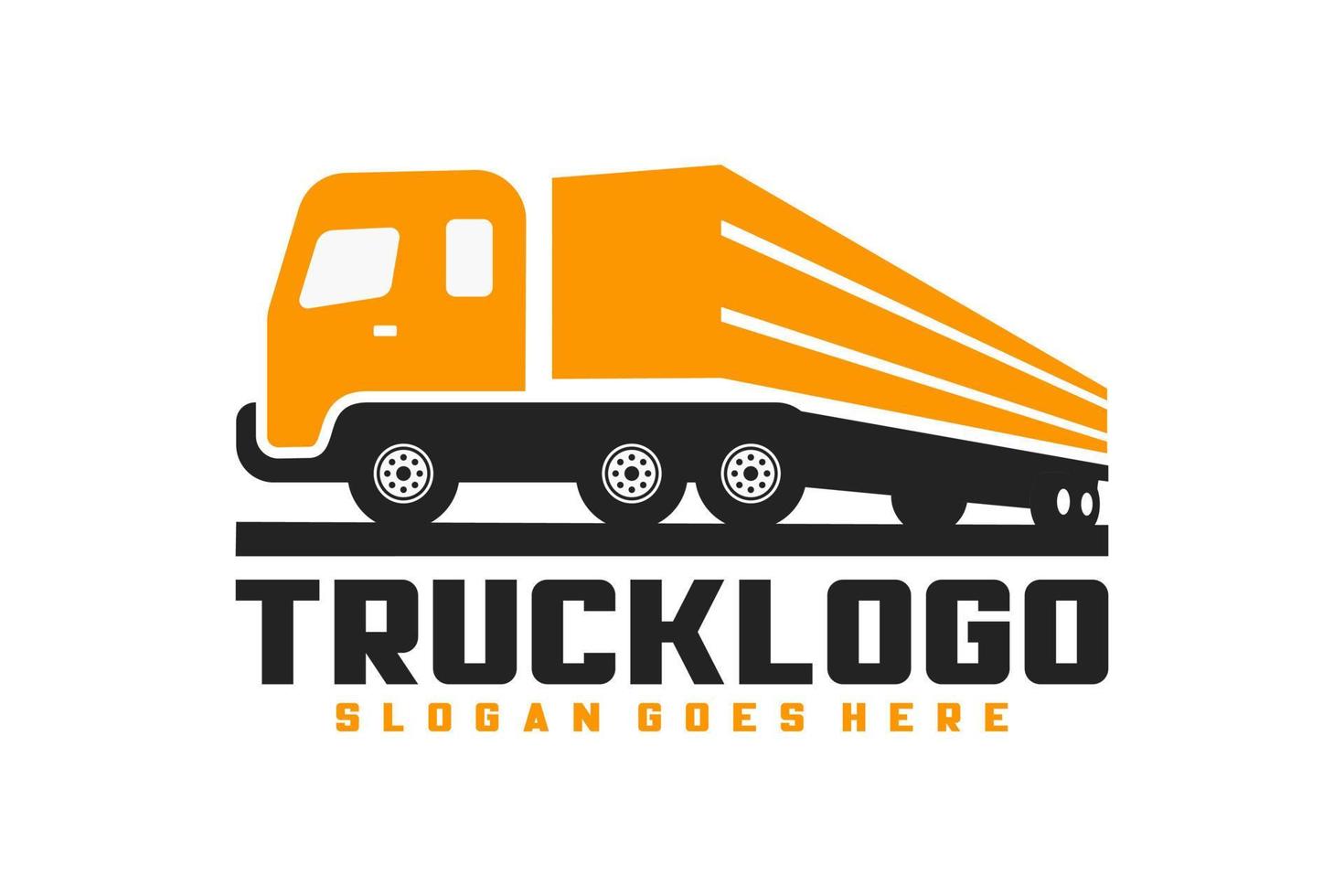 un camion logo transport. abstrait lignes. vecteur illustration