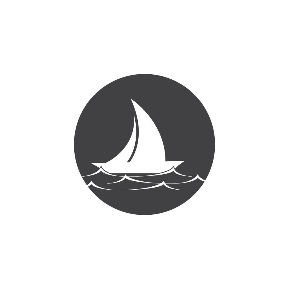 voile bateau yacht logo vecteur illustration