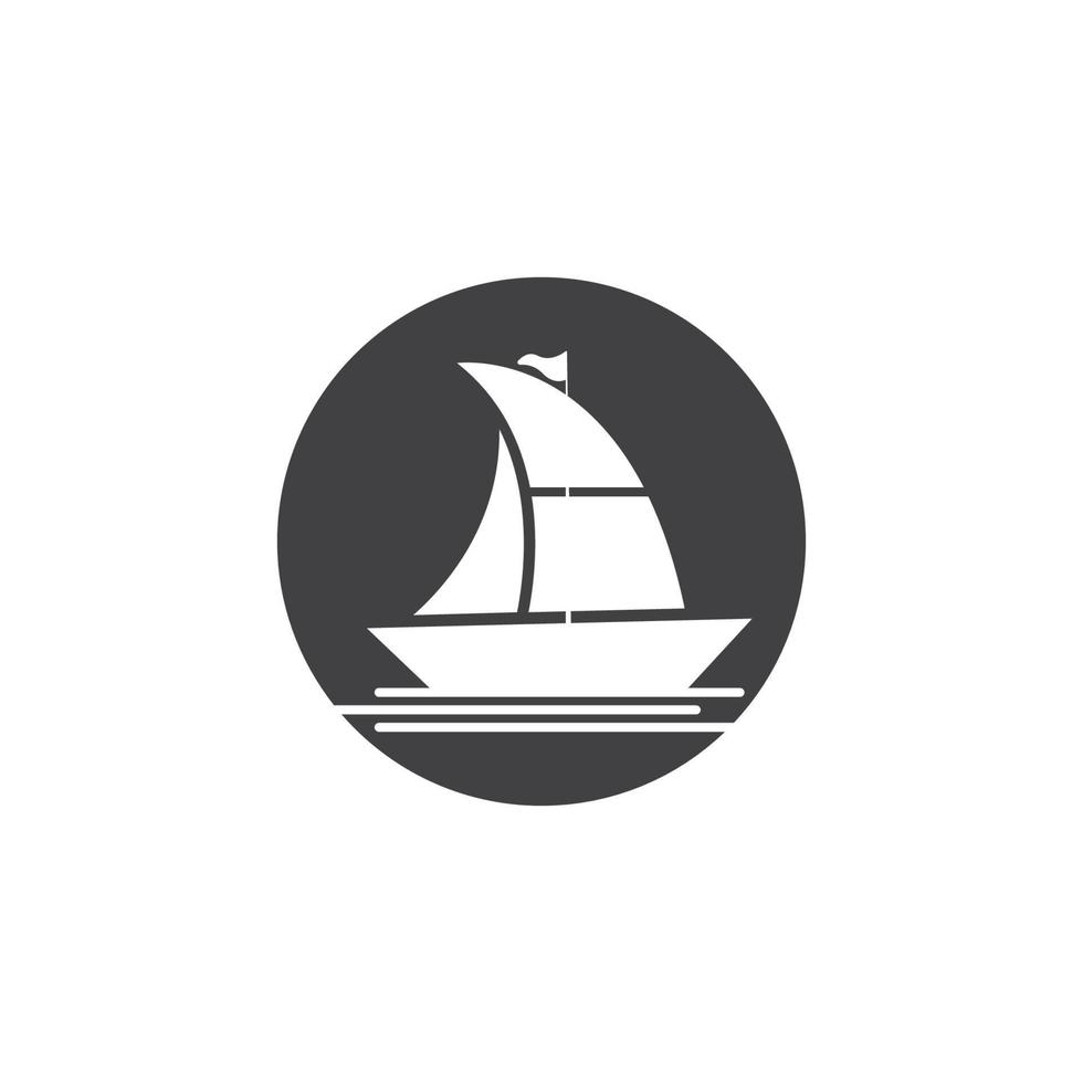 voile bateau yacht logo vecteur illustration