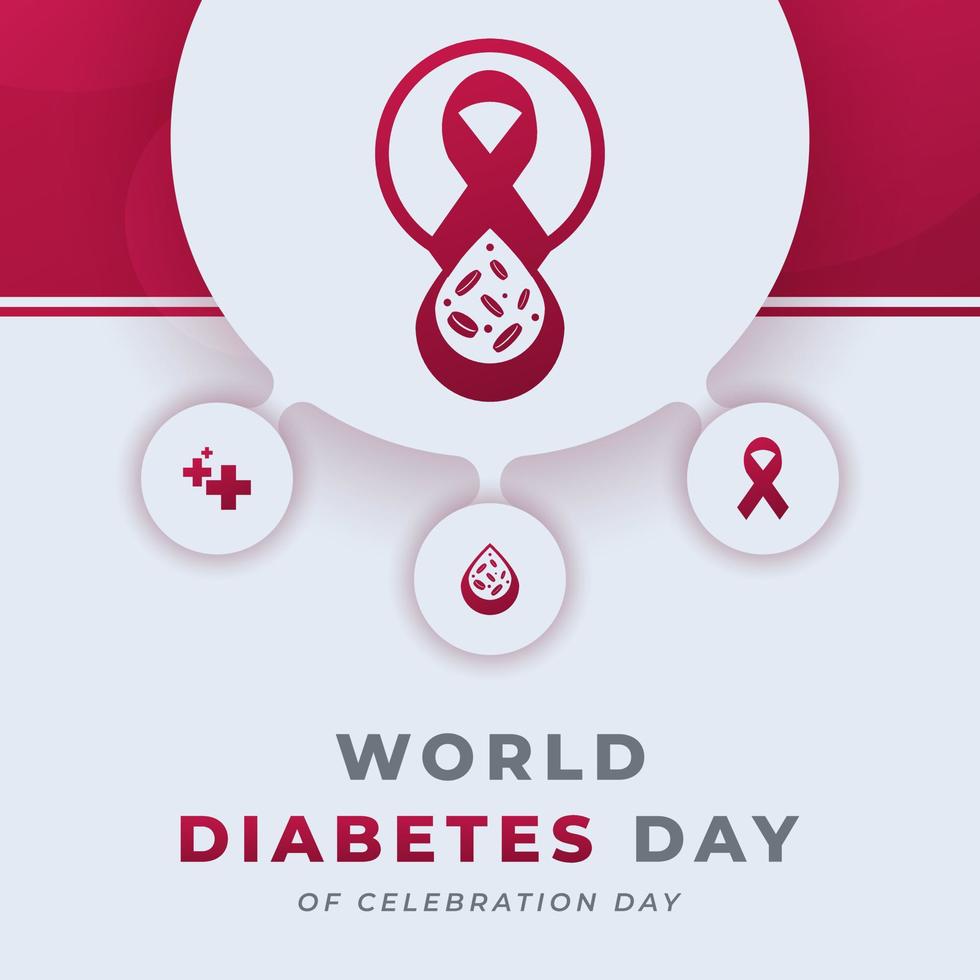 monde Diabète journée fête vecteur conception illustration pour arrière-plan, affiche, bannière, publicité, salutation carte