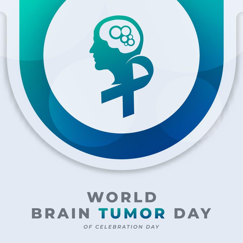 monde cerveau tumeur journée fête vecteur conception illustration pour arrière-plan, affiche, bannière, publicité, salutation carte