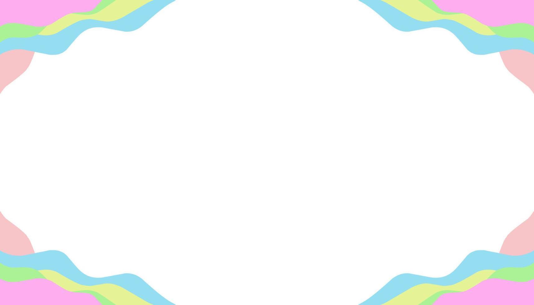 abstrait Contexte illustration de rose, jaune, bleu vague Cadre formes vecteur