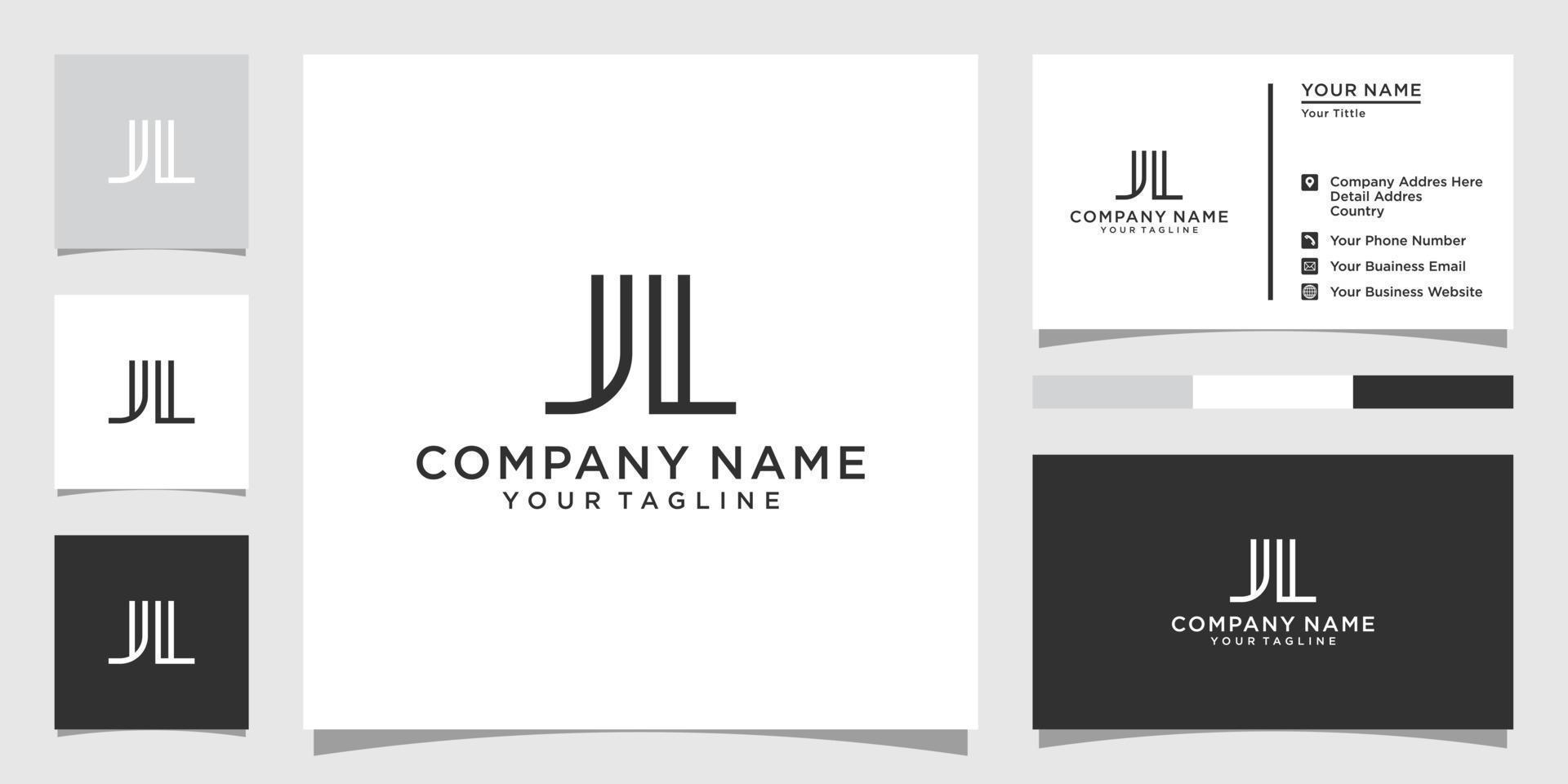 jl ou lj initiale lettre logo conception vecteur