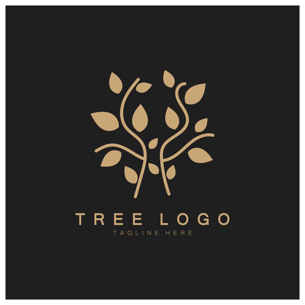 logo d'arbre abstrait pour la forêt et la nature du parc.avec une combinaison d'éléments de ligne .vector pour les conceptions commerciales, l'agriculture, les concepts écologiques, la verdure et la beauté naturelle. vecteur