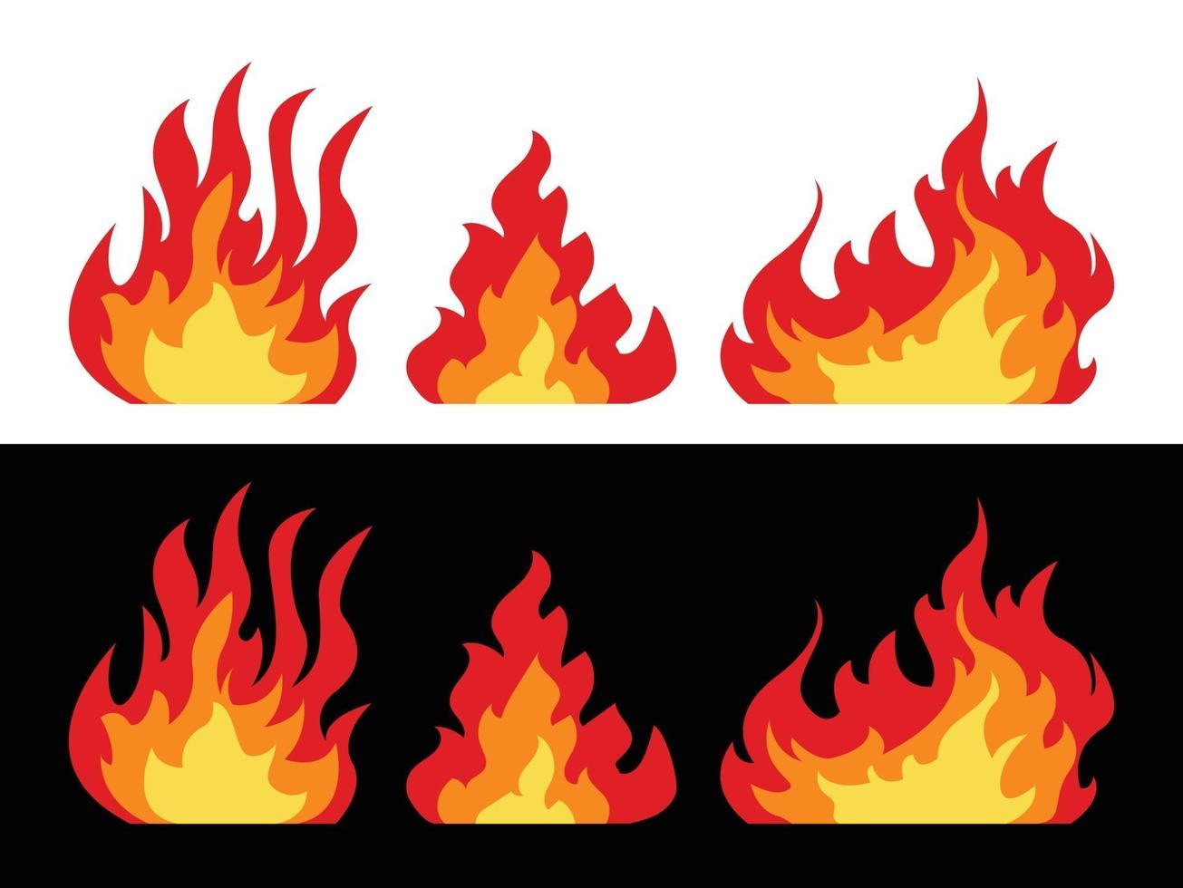 flammes de feu, conception de vecteur, icône vecteur