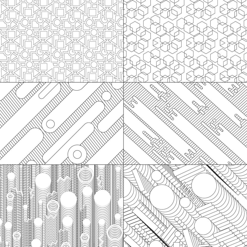 jeu de lignes géométriques vecteur