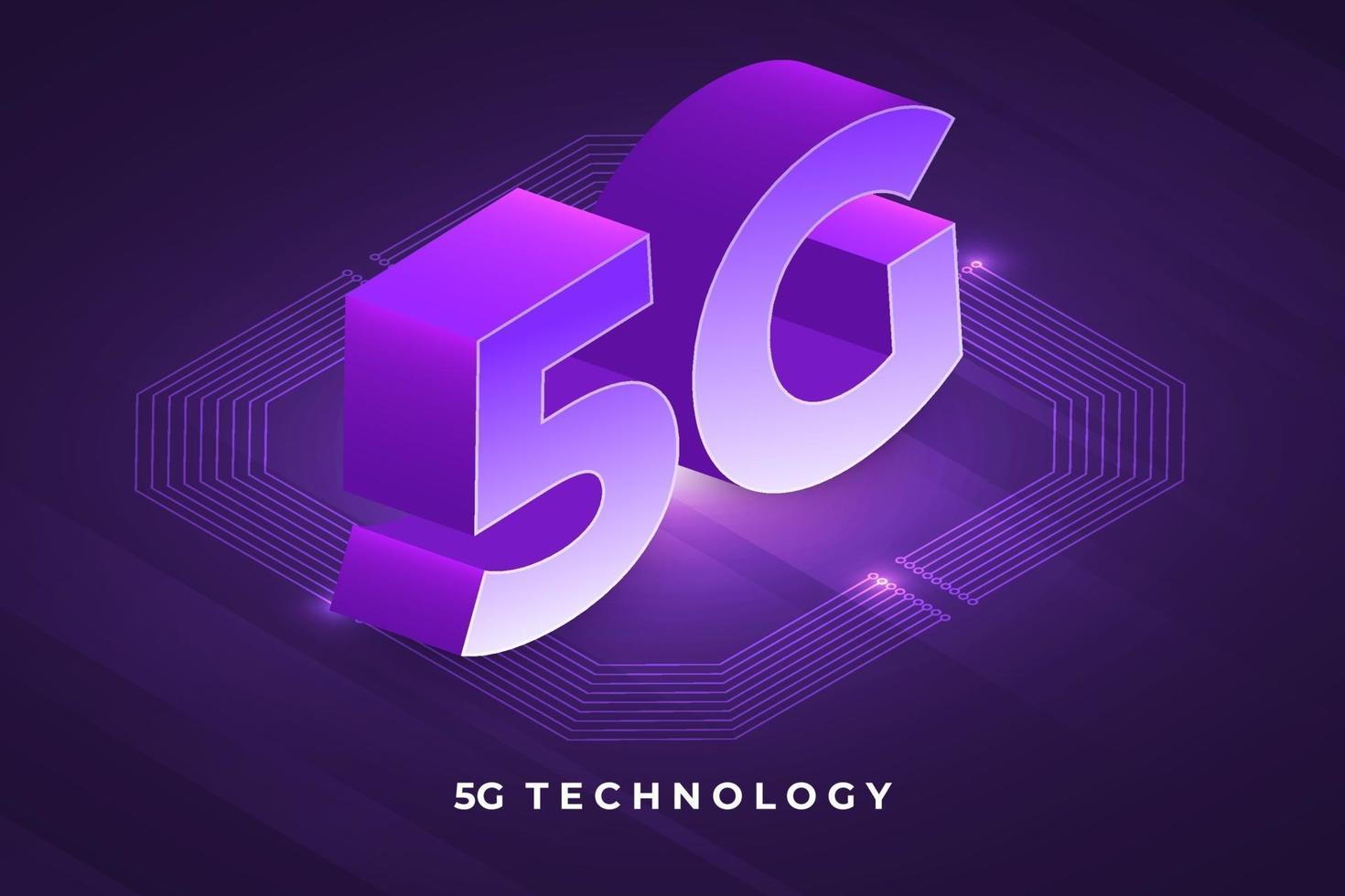 technologie 5g moderne vecteur