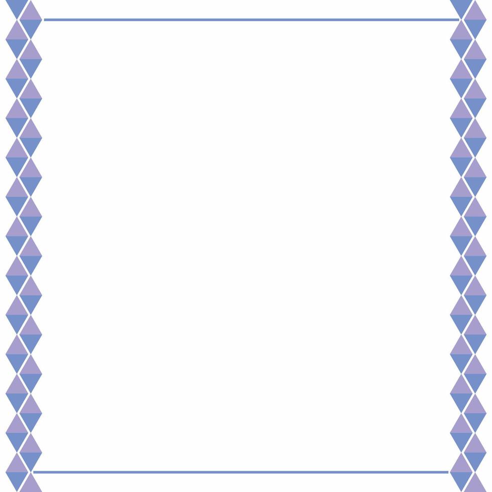 Cadre ou frontière. violet et blanc Contexte Couleur avec Bande ligne et Triangle formes. adapté pour social médias. vecteur