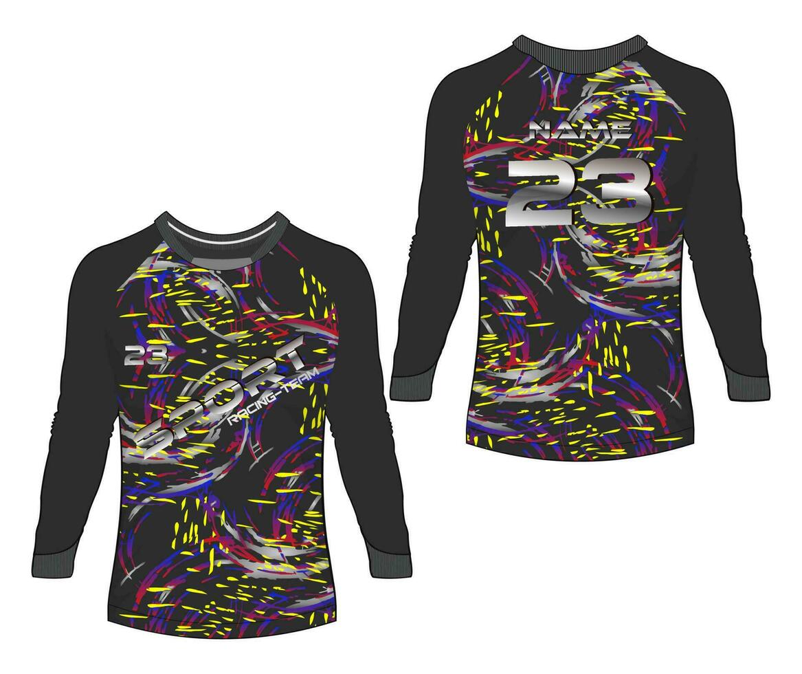 Jersey des sports abstrait texture T-shirt conception, pour courses football jeu motocross vélo. vecteur