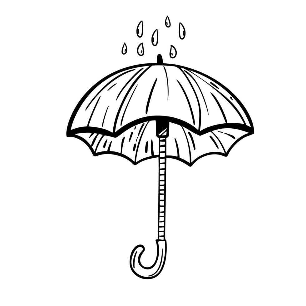 parapluie. esquisser. main dessin. pour votre conception. vecteur